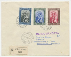 Registered Cover Vatican 1956 Madonna And Child - Altri & Non Classificati