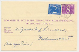 Verhuiskaart G. 32 Oosterbeek - Dedemsvaart 1966 - Material Postal