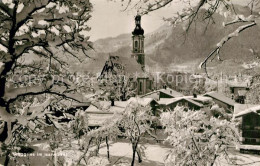 73608313 Lenggries Ortsansicht Mit Kirche Winterpanorama Lenggries - Lenggries