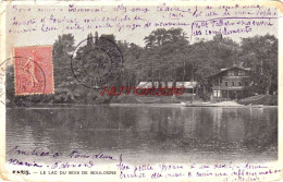 CPA PARIS - BOIS DE BOULOGNE - LE LAC - Parcs, Jardins