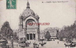 CPA PARIS - EGLISE SAINT AUGUSTIN - AUTOBUS A IMPERIALE - Sonstige Sehenswürdigkeiten