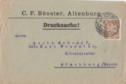 Deutsches Reich Firmenbrief Altenburg Thüringen 1925 Drucksache C. F. Baessler Nach Münchberg Bayern - Brieven En Documenten