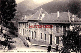 CPA ALLEMONT - OISANS - LA MAIRIE ET LES ECOLES - Allemont