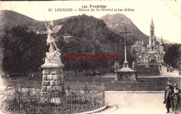 CPA LOURDES - STATUE DE SAINT MICHEL - Lourdes