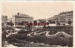 CPSM MARSEILLE - LES JARDINS DE LA BOURSE ET LA NOUVELLE POSTE - Canebière, Centre Ville