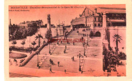 CPA MARSEILLE - ESCALIER DE LA GARE SAINT CHARLES - Bahnhof, Belle De Mai, Plombières