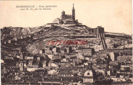 CPA MARSEILLE - VUE GENERALE SUR ND DE LA GARDE - Notre-Dame De La Garde, Funicular Y Virgen