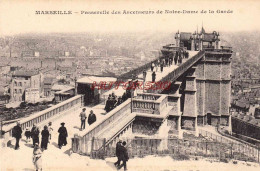 CPA MARSEILLE - ND DE LA GARDE - LA PASSERELLE ET ASCENSEURS - Notre-Dame De La Garde, Funicular Y Virgen