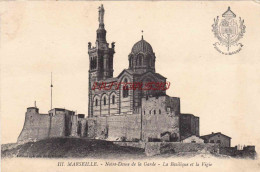CPA MARSEILLE - NOTRE DAME DE LA GARDE - Notre-Dame De La Garde, Aufzug Und Marienfigur
