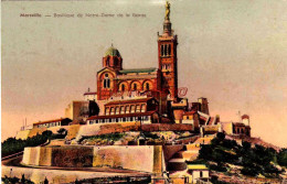 CPA MARSEILLE - BASILIQUE DE ND DE LA GARDE - Notre-Dame De La Garde, Aufzug Und Marienfigur