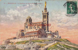 CPA MARSEILLE - BASILIQUE DE ND DE LA GARDE - Notre-Dame De La Garde, Aufzug Und Marienfigur