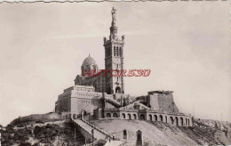 CPSM MARSEILLE - BASILIQUE DE ND DE LA GARDE - Notre-Dame De La Garde, Funicolare E Vergine