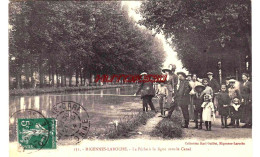 CPA MIGENNES LAROCHE - LA PECHE A LA LIGNE DANS LE CANAL - Migennes