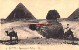 CPA EGYPTE - PYRAMIDE ET SPHINX - Sonstige & Ohne Zuordnung