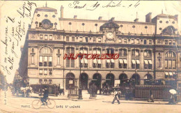 CARTE PHOTO PARIS - GARE SAINT LAZARE - Stations, Underground