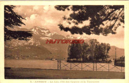 CPA ANNECY - LE LAC ET L'ILE DES CYGNES - Annecy