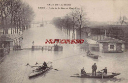 CPA PARIS - INONDATIONS DE 1910 - PORTE DE LA GARE ET QUAI D'IVRY - Paris Flood, 1910