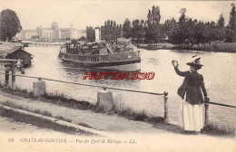 CPA CHATEAU GONTIER - VUE DU QUAI DE HALAGE - Chateau Gontier