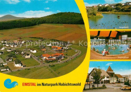73607996 Emstal Bad Fliegeraufnahme Kurbetrieb Angelteich Thermalbad Kasseler St - Sonstige & Ohne Zuordnung