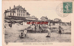 CPA JULLOUVILLE - LE CASINO ET LA PLAGE - JEUX D'ENFANTS - Autres & Non Classés