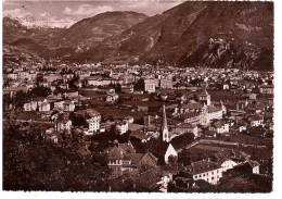 CARTOLINA BOLZANO PANORAMA ANNULLO TARGHETTA FIERA INTERNAZIONALE - Bolzano (Bozen)