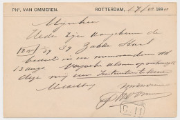 Briefkaart G. 23 Particulier Bedrukt Rotterdam 1888 - Entiers Postaux