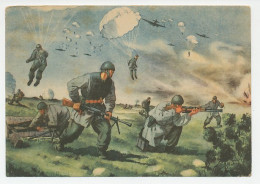 Military Service Card Italy 1943 Paratroopers - Parachutists - WWII - WW2 (II Guerra Mundial)