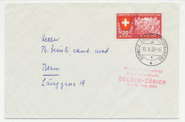 Cover / Postmark Switzerland 1939 Ice Hockey - World Championship  - Wintersport (Sonstige)