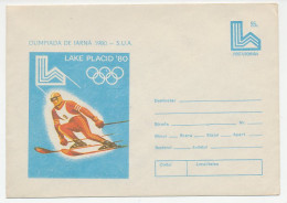 Postal Stationery Romania 1980 Winter Olympic Games Lake Placid 1980 - Skiing - Otros & Sin Clasificación