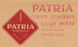 Meter Cover Netherlands 1966 Patria Cracker - Biscuit - Amsterdam - Alimentación