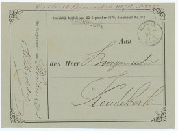 Naamstempel Woubrugge 1878 - Cartas & Documentos