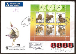 Estonia 1997●Tallinn Zoo●complet Set●Mi 294-99● FDC R-letter With Reception - Estonie