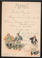 MENU.  5 MARS 1905.  170 X 120 MM - Menükarten