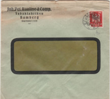 Deutsches Reich Firmenbrief Bamberg 1925 Joh. Pet Raulino & Comp Tabakfabriken - Storia Postale