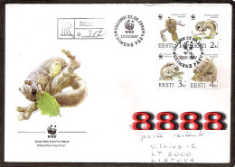 Estonia 1994●WWF Flying Squirrell●complet Set●Mi 229-32●FDC Letter - Estonie