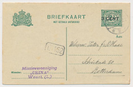 Briefkaart Met Betaald Antwoord Weert 1919 - Missievereeniging - Sin Clasificación