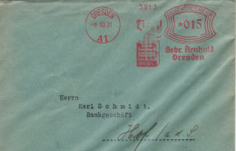 Ema Francotyp A - Dresden 1931 Gebrüder Arnhold Bankhaus [IG Mit Bleichroeder - 1935 Arisiert] - Frankeermachines