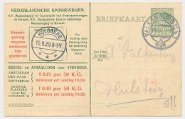 Spoorwegbriefkaart G. NS216 F - Valkenburg - Hulsberg 1929 - Postwaardestukken