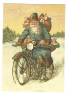 SANTA DRIVES A MOTORCYCLE - FINLAND - - Kerstman