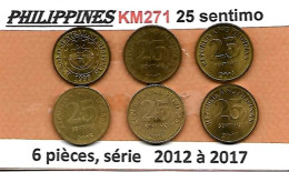 PHILIPPINES  Réforme Coinage, 25 Sentimo Bangko Central  KM 271 ,  Pièces à Suivre De 2012 à 2017,  TTB - Philippines