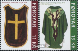 Dänemark - Färöer 964-965 (kompl.Ausg.) Postfrisch 2019 Messgewänder - Faroe Islands