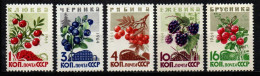 Sowjetunion UdSSR CCCP 1964 - Mi.Nr. 2996 - 3000 - Postfrisch MNH - Früchte Obst Fruits Beeren Berries - Frutas