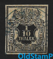HANNOVER 1855 Mi.# 7 1/10Th / 3Sgr Gestempled / Allemagne Alemania Altdeutschland Old Germany States - Hanovre