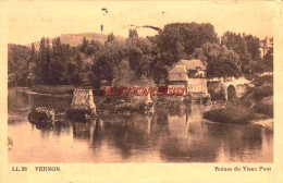 CPA VERNON - RUINES DU VIEUX PONT - Vernon