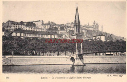 CPA LYON - LA PASSERELLE ET EGLISE SAINT GEAOGES - Other & Unclassified