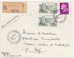 36951# LETTRE FRANCHISE PARTIELLE RECOMMANDE Obl 57 CONDE NORTHEN MOSELLE 1968 Pour METZ 57 - Cartas & Documentos