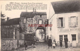 CPA CEZY - YONNE - ENCIENNE PORTE - EPICERIE MERCERIE - Autres & Non Classés