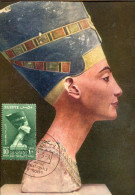 X0345 Egypt, Maximum 1956 Bust The Queen Nefertiti, Wife Of Echnaton - Storia Postale