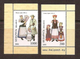 BELARUS 2001●Costumes●from Booklet●Mi 412-13 MNH - Bielorrusia