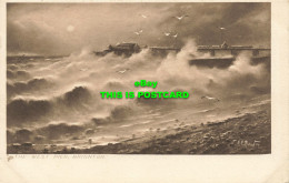 R599191 Brighton. The West Pier. Tuck. Connoisseur. Rough Sea Postcard. Series. - Monde